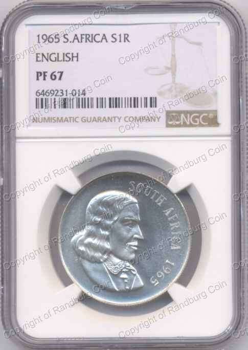*#* 1965 NGC SLABBED SILVER R1 English PF 67 *#*
