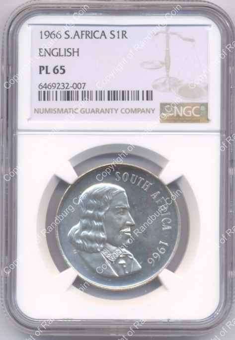 *#* 1966 SILVER R1 ENGLISH NGC SLABBED PL 65 (used to be the alternate proof coin) *#*