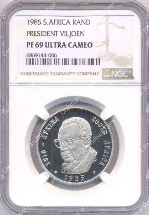 *#* 1985 NGC Slabbbed Nickel R1 President Viljoen PF69 Ultra Cameo *#*