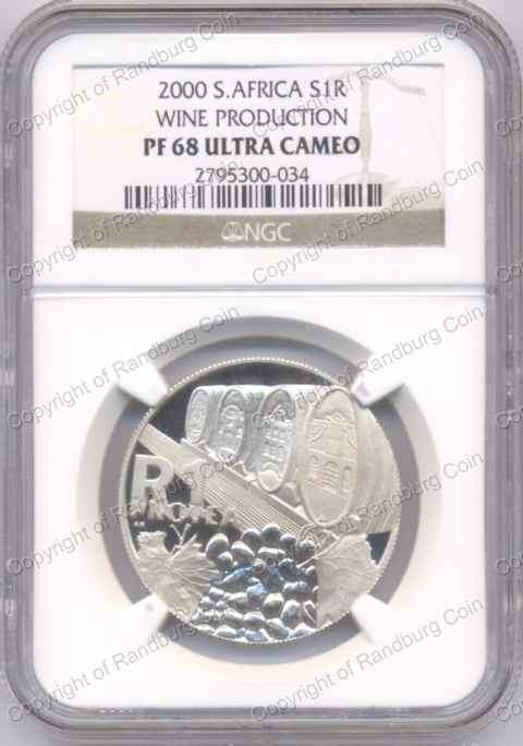 *#* 2000 SILVER WINE PRODUCTION R1 SILVER NGC SLABBED PF 68 ULTRA CAMEO *#*