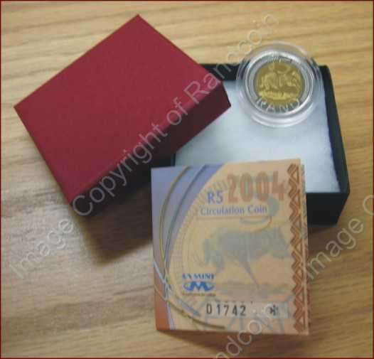 *#* 2004 SA Mint Bi-Metal Unc. R5 Oom Paul Mint Mark!!! 3243 Minted *#*