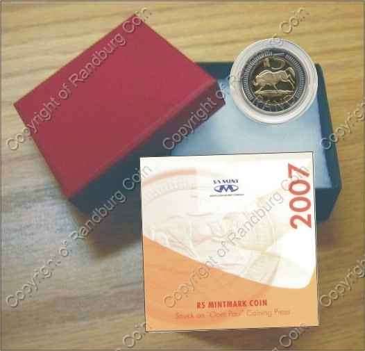 *#* 2007 SA Bi-Metal Unc. R5 Oom Paul Mint Mark! 2354 Minted *#*