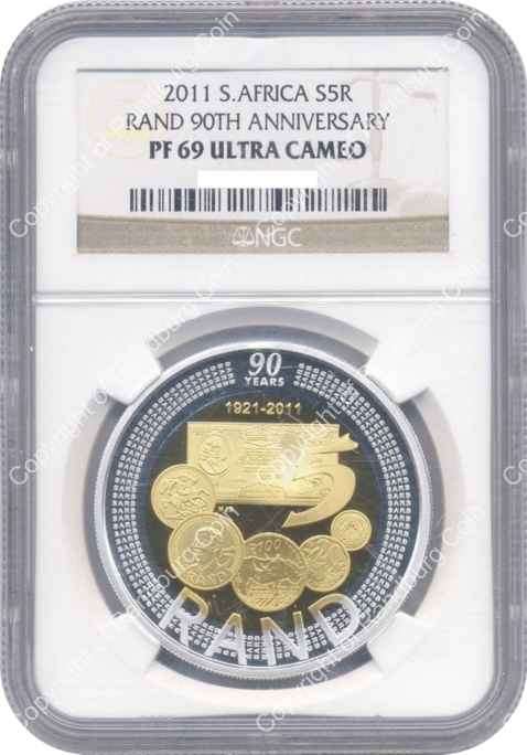 *#* 2011 SILVER R5 - SARB 90th Anniversary - NGC SLABBED PF 69 ULTRA CAMEO *#*