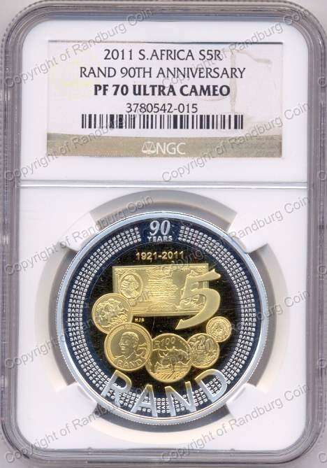 *#* 2011 SILVER R5 - SARB 90th Anniversary - NGC Graded PF 70 ULTRA CAMEO *#*