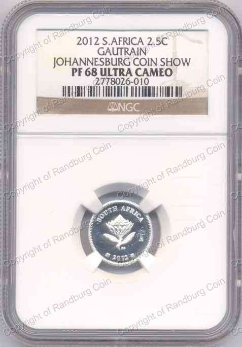 *#* 2012 SILVER FLYPRESS TICKEY 2.5 CENT JHB Mintmark NGC PF 68 Ultra Cameo *#*