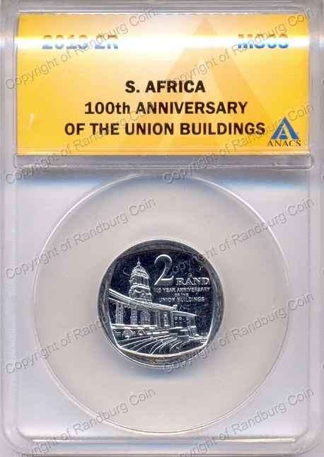 *#* 2013 Union Buildings 100th Anniversary R2 ANACS GRADED MS 63 *#*