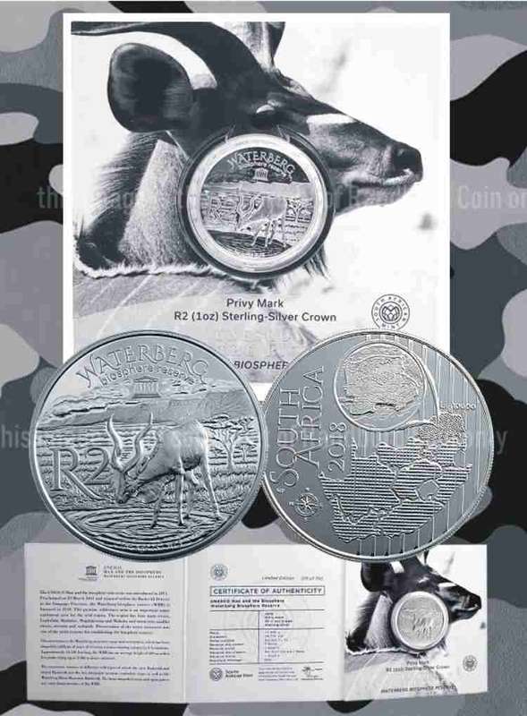 *#* 2018 SA Silver 1oz R2 Proof Man and the Biosphere - Waterberg - Kudu (still sealed) *#*