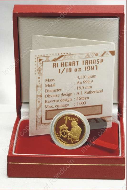 *#* 1997 Gold One Tenth Cultural Heart Transplant Mintage 1000 *#*