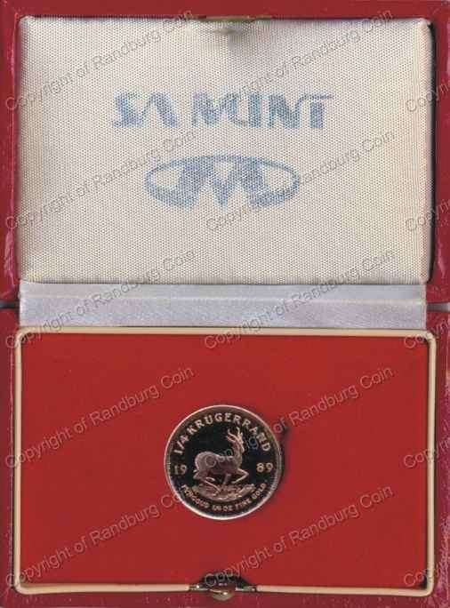 *#* 1989 GRC SA Gold Proof Kruger Rand 1/4 Ounce *#*