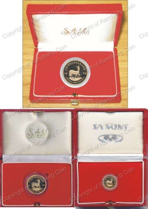 *#* 1992 Gold Krugerrand Proof Fractional Coins Set *#*