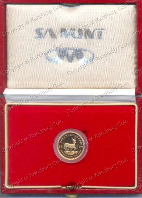 *#* 1999 SA Gold Proof Kruger Rand 1/10 oz in S A M red box - NO CoA *#*