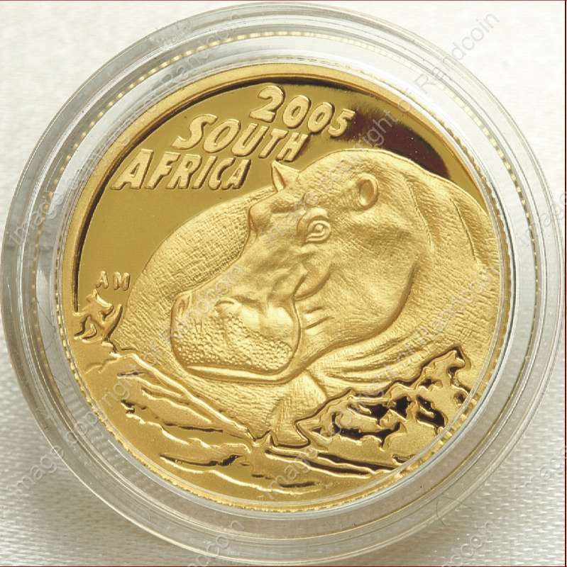 2005_Gold_Hippo_coin_Tenth_oz_Coin_ob