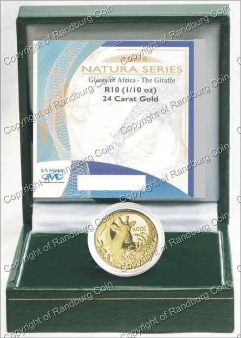 *#* 2006 SA Gold Natura Giraffe Tenth Ounce Mintage 750 *#*