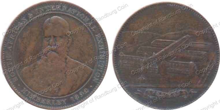 1892 Kimberley Bronze South African International Exhibition Medal