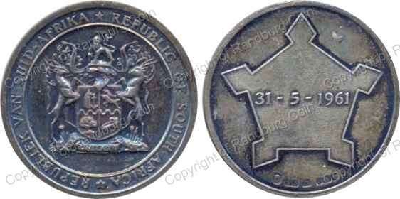 *#* 1961 Silver Medallion - Formation of the Republic of South Africa *#*