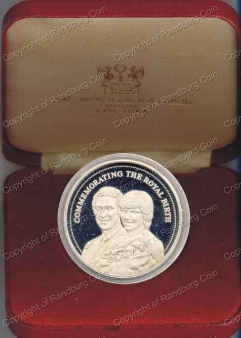 *#* 1982 Sterling Silver (32.2gr) Royal Birth of Prince William Medallion *#*