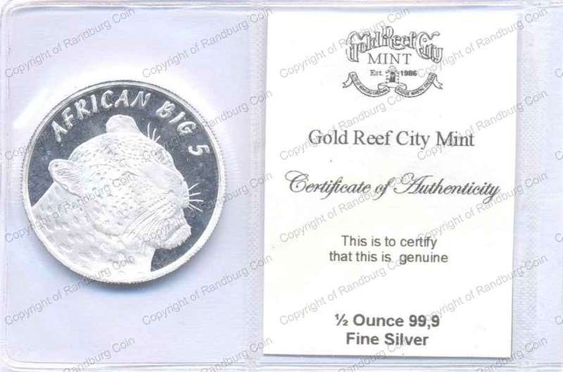 *#* Big 5 Silver 1/2oz Medallion - Leopard  - NO Certificate *#*