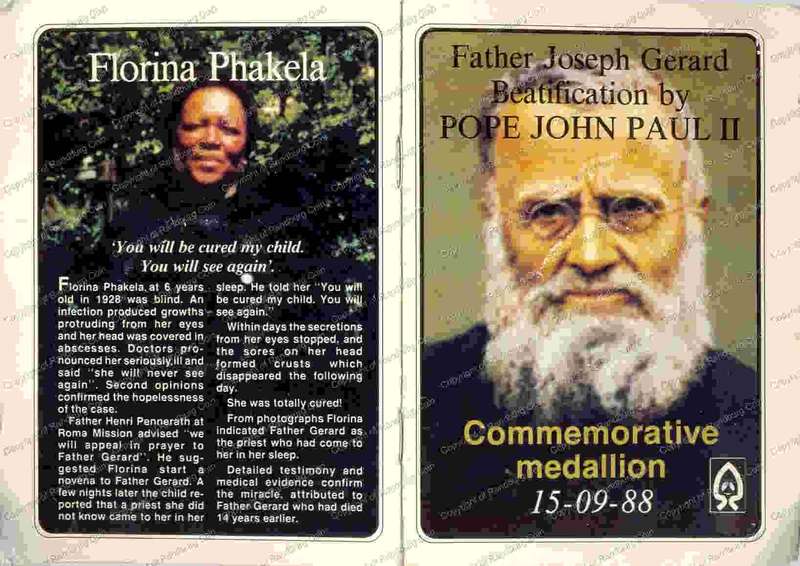 *#* Father Joseph Gerard Beatification by Pope John Paull ii Medallion *#*