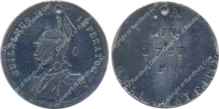 *#* German East Africa Soldier Dog Tag - Silver 1 Rupie *#*