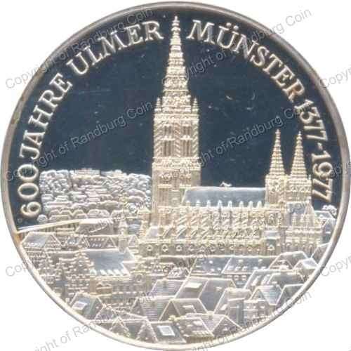 Germany_1977_Silver_Medal_600_Years_of_the_Ulmer_Munster_Church_ob