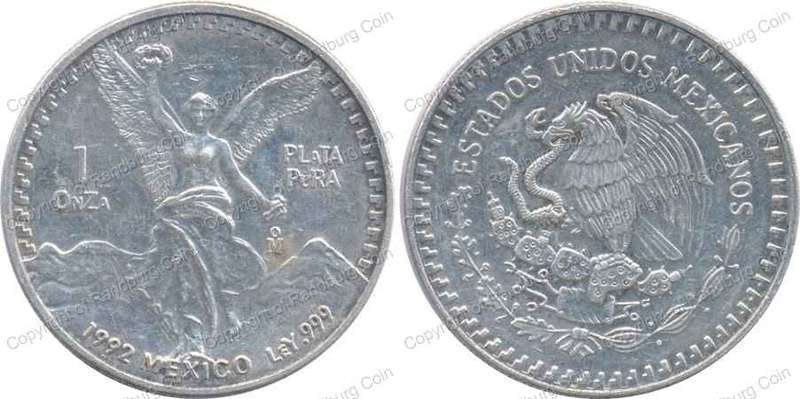 *#* Mexico 1992  Pure Silver 1oz Medallion *#*