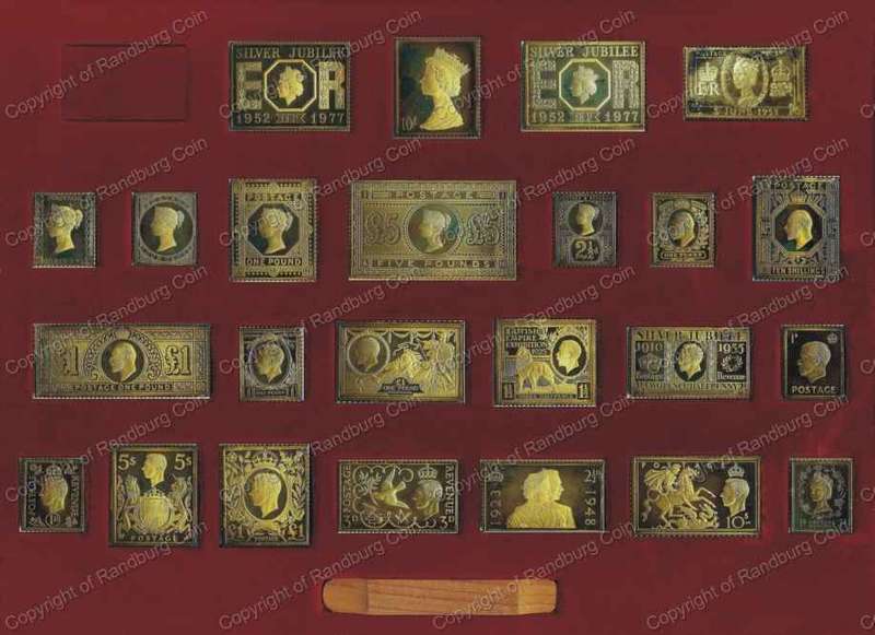 *#* Stamps of Royalty - Queens Silver Jubilee Sterling Silver Set - missing 1 stamp *#*