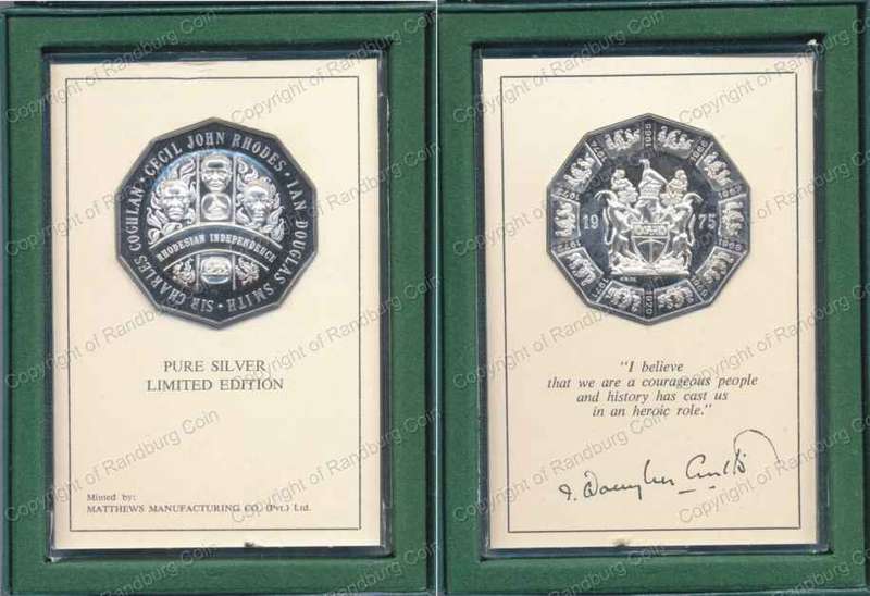 *#* Rhodesia 10th Anniversary Independence Silver Medallion - 62 grams*#*