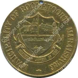 SA 1919 Roodepoort 5th anniversary of conclusion of WW1 Commemorative medal ob