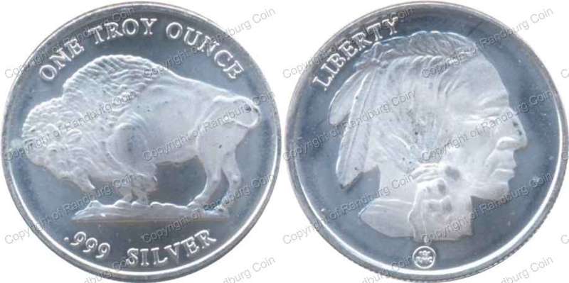 *#* USA Silver 1 oz Indian Head/Bison Medallion *#*