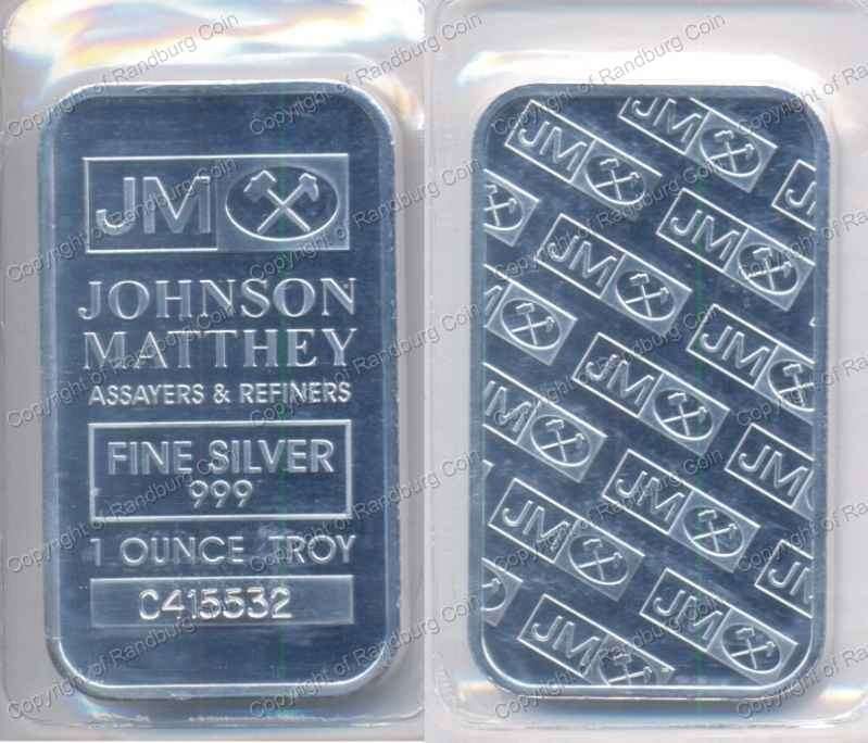 *#* Silver 1 oz  Johnson Matthey Bar *#*