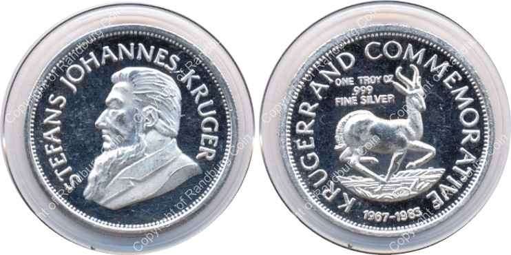 *#* 1983 Krugerrand 15 year Commerorative Pure Silver 1oz Medallion *#*