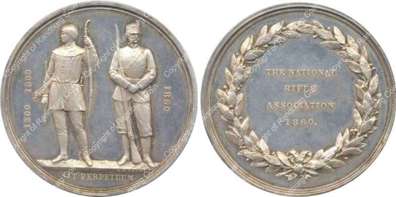 *#* National Rifle Association 1860 STG Silver Trophy Medallion *#*
