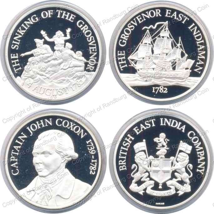 *#* 1982 Silver Medal Set- Sinking of the Grosvenor in 1782 - 200th Anniversary *#*