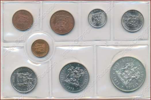 *#* 1973 SA Mint issued UNC set WITH Silver R1 !!! - Mintage 20 000 *#*