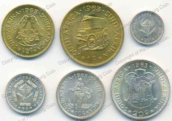 *#* SA 1963 Unc 6-coin set *#*
