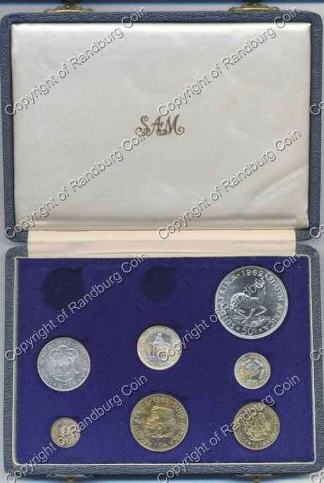 *#* 1962 SA Short Proof Set in Original SA Mint Long box - NO Gold *#*