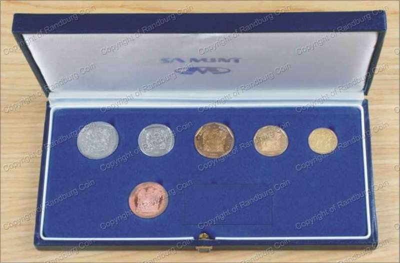 *#* 1991 SA Proof Set - NO 1 and 2 cent coins - in Original SA Mint box Mintage 11 800 !!! *#*