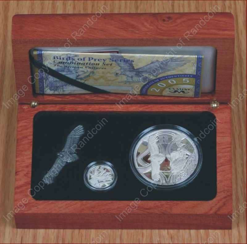 *#* 2005 Silver Combo Set Proof Vultures in Wooden Box Mintage 767 *#*