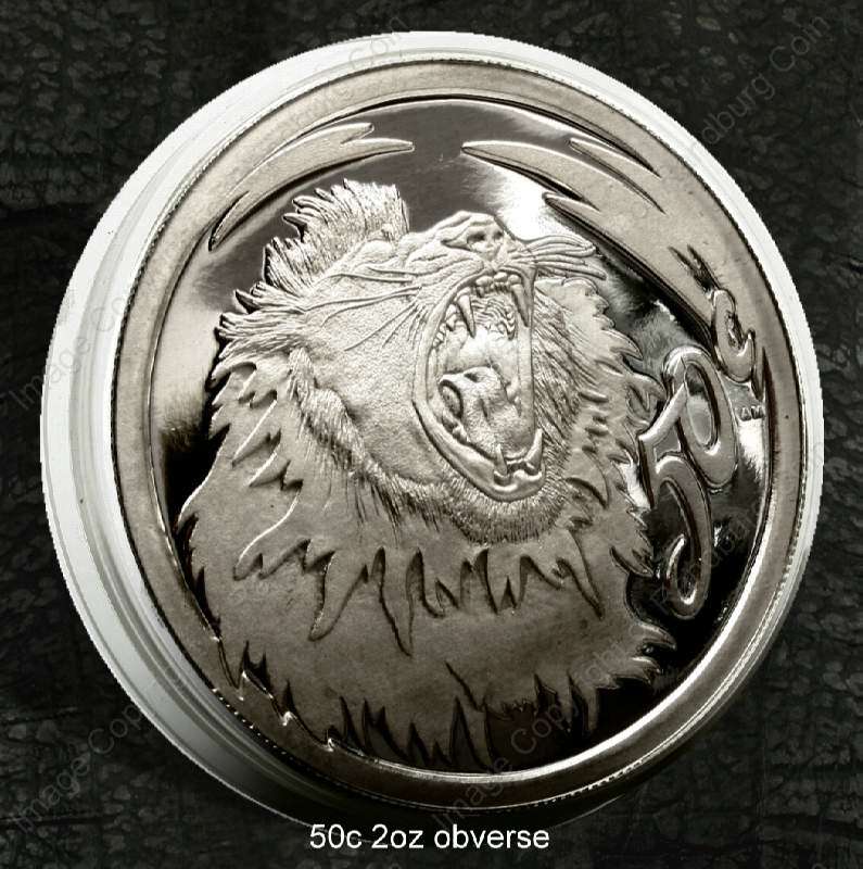 2004_SA_Silver_2oz_50c_Big_Five_X5_Coin_Set_in_Hide_Wallet_Lion_2000_rev