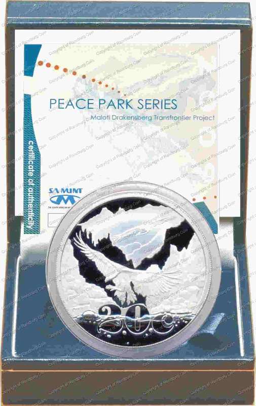 *#* 2009 Silver Moloti Drakensberg Transfrontier Project 20 cent 1oz *#*