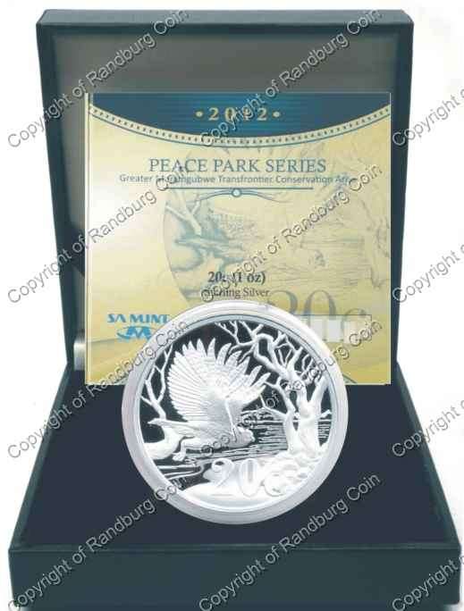 *#* 2012 Silver Mapungubwe Transfrontier Park Proof 20 cent 1 oz - Mintage 698 *#*