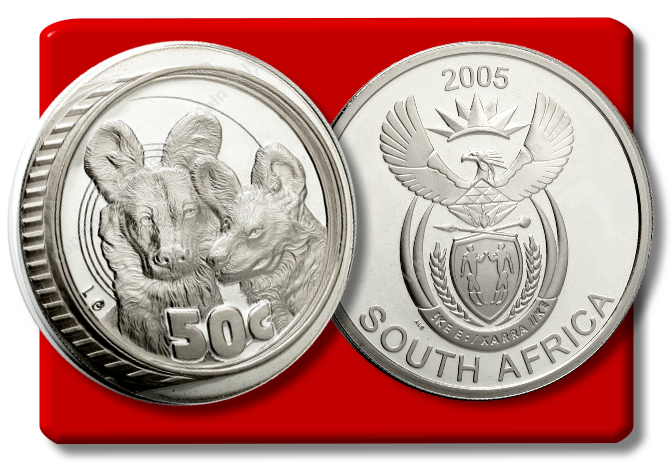2005_Wildlife_Series_Silver_Prestige_Set_2oz_50c_African_Wild_Dog_ob_and_rev