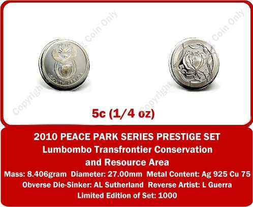 2010_Silver_Prestige_Lubombo_Transfrontier_set_Quarter_oz_5c_ob_and_rev