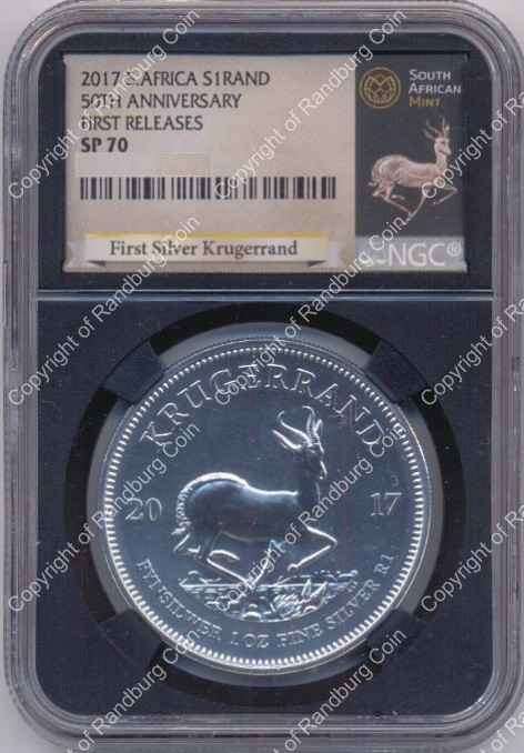 *#* 2017 SILVER 1OZ PREMIUM UNC KRUGERRAND NGC Slabbed SP70 First releases *#*