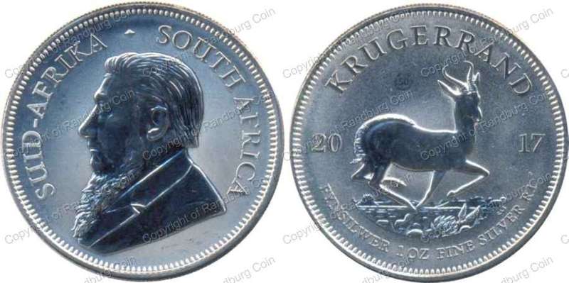 *#* 2017 SILVER 1OZ PREMIUM UNC KRUGERRAND WITH 50 MINTMARK - Coin ONLY *#*