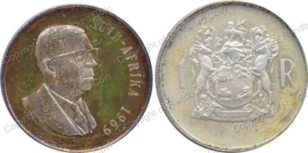 *#* 1969 PROOF SILVER R1 AFRIKAANS - DONGES *#*