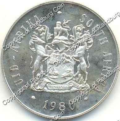 *#* 1980 SA Silver R1 Proof Coat of Arms Mintage 15 000*#*