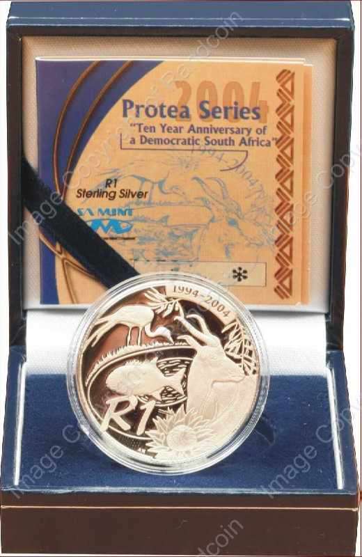 *#* 2004 SA Silver R1 Proof Democracy Mintage 2 930 *#*