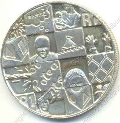*#* 1998 SA Silver R1 Protea Uncirculated Year of the Child Mintage 674 *#*