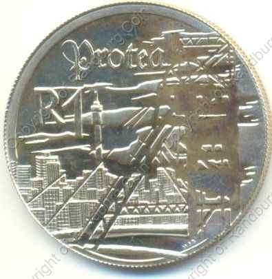 *#* 1999 SA Silver R1 Protea Uncirculated Gold Mining Mintage 3 660*#*